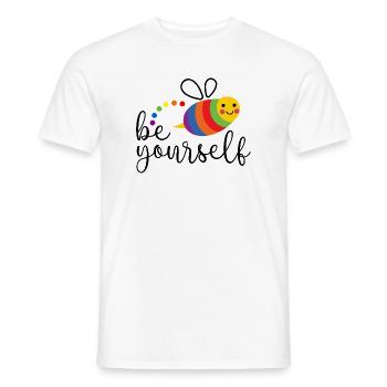 LGBTQ Pride Month - Sei du selbst - Männer T-Shirt - Weiß - Vorne - AI Model Male 178 dark (178cm)