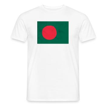 Flagge von Bangladesch - Männer T-Shirt - Weiß - Vorne - AI Model Male 178 dark (178cm)