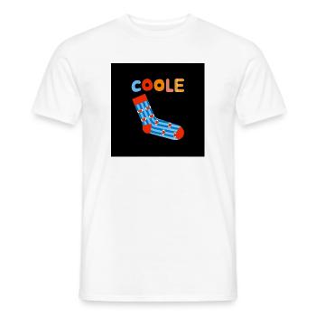 Cool sock socks and funny saying - Men's T-Shirt - white - Front - AI Model Male 178 dark (178cm)