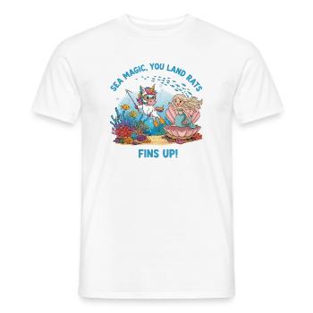 Sea Magic with Unicorn - Men's T-Shirt - white - Front - AI Model Male 178 dark (178cm)