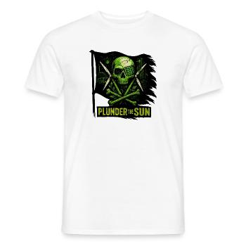 Plunder the Sun - Men's T-Shirt - white - Front - AI Model Male 178 dark (178cm)