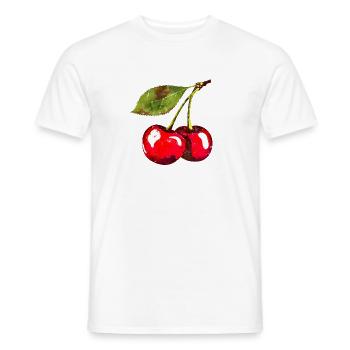 Kirschen Sommer Trend 2025 Cherry Vintrage Retro - Männer T-Shirt - Weiß - Vorne - AI Model Male 178 dark (178cm)