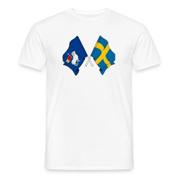 Gotland et la Suède – Un design fier - T-shirt homme - blanc - Devant - AI Model Male 178 dark (178cm)