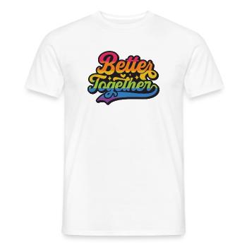 Mois de la fierté LGBT - Better Together - T-shirt homme - blanc - Devant - AI Model Male 178 dark (178cm)