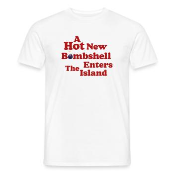 Hot New Bombshell Tea - Men's T-Shirt - white - Front - AI Model Male 178 dark (178cm)