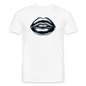 Chrome Kiss - Männer T-Shirt - Weiß - Vorne - AI Model Male 178 dark (178cm)
