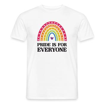 LGBT Pride Month - Pride ist für alle da - Männer T-Shirt - Weiß - Vorne - AI Model Male 178 dark (178cm)