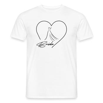 Team Bride! Herz & Brautkleid, personalisierbar - Männer T-Shirt - Weiß - Vorne - AI Model Male 178 dark (178cm)
