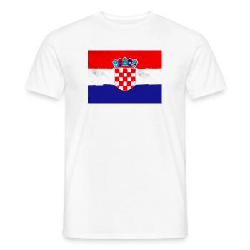 Flag of Croatia - Men's T-Shirt - white - Front - AI Model Male 178 dark (178cm)