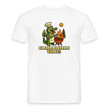 Grillodille-Zeit! - Männer T-Shirt - Weiß - Vorne - AI Model Male 178 dark (178cm)