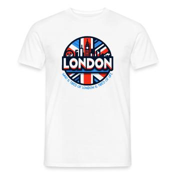 Tired of London - Men's T-Shirt - white - Front - AI Model Male 178 dark (178cm)