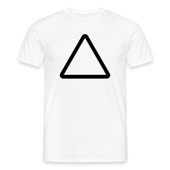 Construction Site, Warning Sign Template, Danger Warning - Men's T-Shirt - white - Front - AI Model Male 178 dark (178cm)