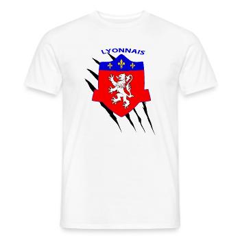 Lyon - Mænd T-shirt - hvid - Foran - AI Model Male 178 dark (178cm)