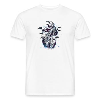 A Murder of Crows - Men's T-Shirt - white - Front - AI Model Male 178 dark (178cm)