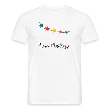 MISTRESS. THANK YOU. THANK YOU MISTRESS. GIFT - Men's T-Shirt - white - Front - AI Model Male 178 dark (178cm)