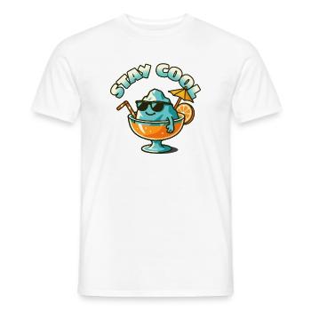 Bleib kühler Eisberg im Sommerglas - Männer T-Shirt - Weiß - Vorne - AI Model Male 178 dark (178cm)