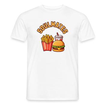 Soul mates, Burger Frites Soda - T-shirt homme - blanc - Devant - AI Model Male 178 dark (178cm)