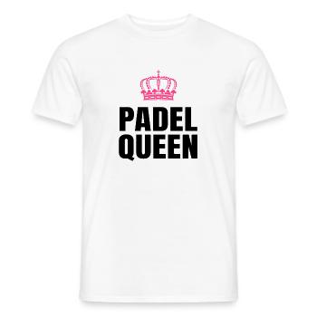 Padel Queen - Men's T-Shirt - white - Front - AI Model Male 178 dark (178cm)