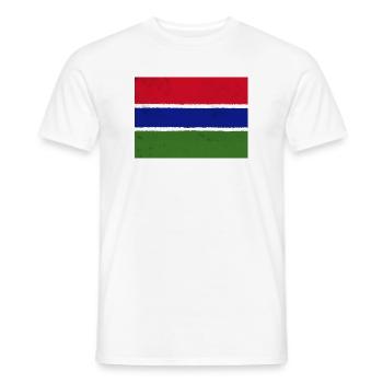 The Flag of The Gambia – A Symbol of Unity - Men's T-Shirt - white - Front - AI Model Male 178 dark (178cm)