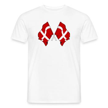 Savoie, France – Double Pride - T-shirt homme - blanc - Devant - AI Model Male 178 dark (178cm)