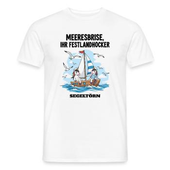 Einhorn-Segeltörn - Männer T-Shirt - Weiß - Vorne - AI Model Male 178 dark (178cm)