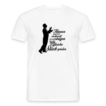 Dirigent Chorleiter - Aufs gleiche Stück einigen - Männer T-Shirt - Weiß - Vorne - AI Model Male 178 dark (178cm)