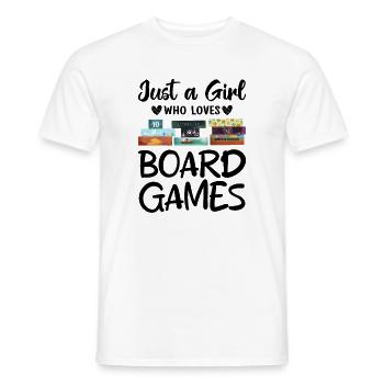Jeux de société motif amusant pour les filles - T-shirt homme - blanc - Devant - AI Model Male 178 dark (178cm)