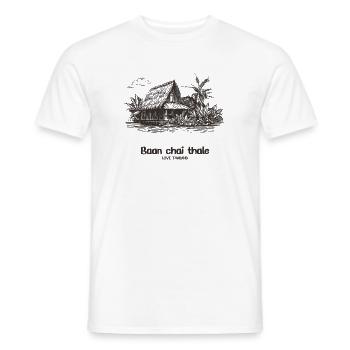 Baan chai thale - T-shirt homme - blanc - Devant - AI Model Male 178 dark (178cm)