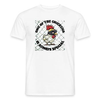 chicken shirt there's always a special chicken - Men's T-Shirt - white - Front - AI Model Male 178 dark (178cm)
