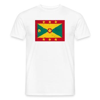 Flag of Granada – Colorful Island - Men's T-Shirt - white - Front - AI Model Male 178 dark (178cm)