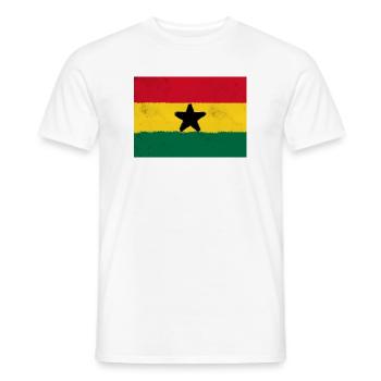 Flagge von Ghana – Die Macht Afrikas - Männer T-Shirt - Weiß - Vorne - AI Model Male 178 dark (178cm)