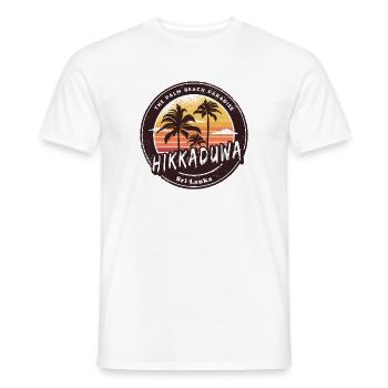 Hikkaduwa Beach Sri Lanka Palmiers Design - T-shirt homme - blanc - Devant - AI Model Male 178 dark (178cm)