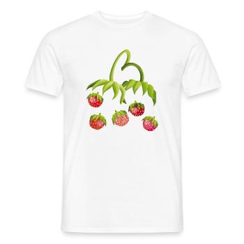 Erdbeerzeit Strawberry - Männer T-Shirt - Weiß - Vorne - AI Model Male 178 dark (178cm)