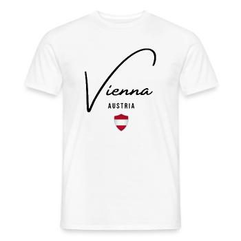 I love Vienna, Austrian pride - Men's T-Shirt - white - Front - AI Model Male 178 dark (178cm)