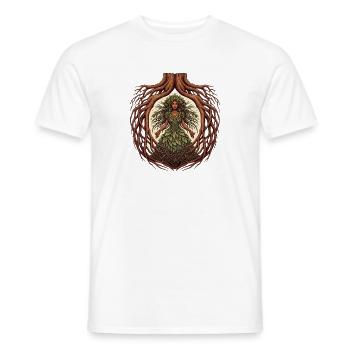 Tree Goddess | Guardian of nature and life energy - Men's T-Shirt - white - Front - AI Model Male 178 dark (178cm)