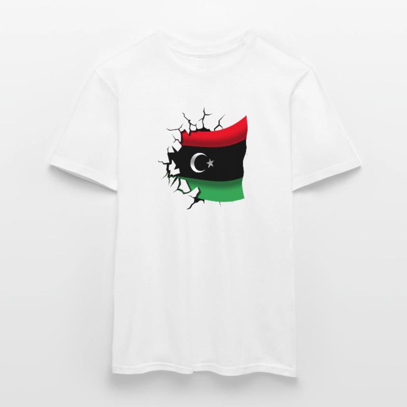 Drapeau de la Libye - Libye - Drapeau Broken Design T-shirt homme