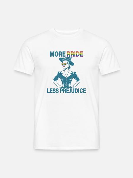 Mehr Pride Weniger Vorurteile Pride Month LGBTQ - Männer T-Shirt - Weiß