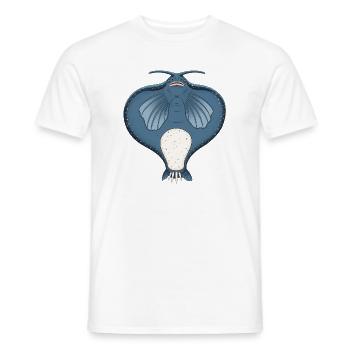 Majestic Manta Ray: Grace Underwater - Men's T-Shirt - white - Front - AI Model Male 178 dark (178cm)