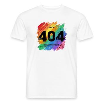 Lebendiger Regenbogen Fehler 404 Design - Männer T-Shirt - Weiß - Vorne - AI Model Male 178 dark (178cm)
