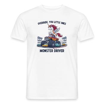 Monster Truck Unicorn - Men's T-Shirt - white - Front - AI Model Male 178 dark (178cm)