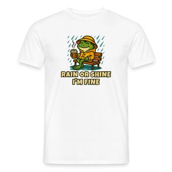 Samen im Regen: Kaffee und Sonnenschein - Männer T-Shirt - Weiß - Vorne - AI Model Male 178 dark (178cm)