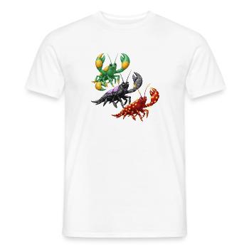 Colorful Fantasy Lobster Glittering Sea Dwelling - Men's T-Shirt - white - Front - AI Model Male 178 dark (178cm)