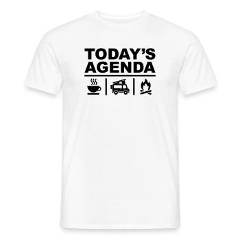 Todays Agenda - Männer T-Shirt - Weiß - Vorne - AI Model Male 178 dark (178cm)