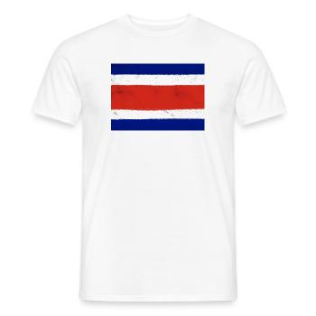 Flag of Costa Rica - Men's T-Shirt - white - Front - AI Model Male 178 dark (178cm)