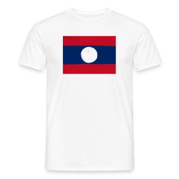 Drapeau du Laos - T-shirt homme - blanc - Devant - AI Model Male 178 dark (178cm)