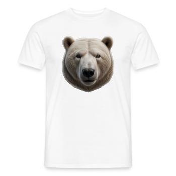 Majestätisches Eisbärengesicht Design - Männer T-Shirt - Weiß - Vorne - AI Model Male 178 dark (178cm)