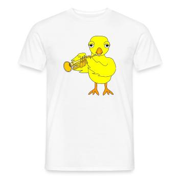 Trumpet Chick - Men's T-Shirt - white - Front - AI Model Male 178 dark (178cm)