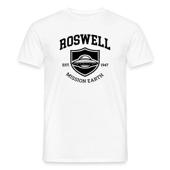 Roswell 1947 - T-shirt homme - blanc - Devant - AI Model Male 178 dark (178cm)