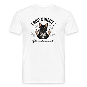 Coole Französische Bulldogge - Männer T-Shirt - Weiß - Vorne - AI Model Male 178 dark (178cm)