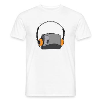 Cooler tragbarer Kassetten-Audio-Player - Männer T-Shirt - Weiß - Vorne - AI Model Male 178 dark (178cm)